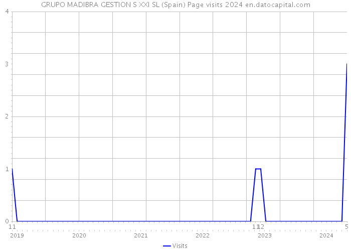 GRUPO MADIBRA GESTION S XXI SL (Spain) Page visits 2024 