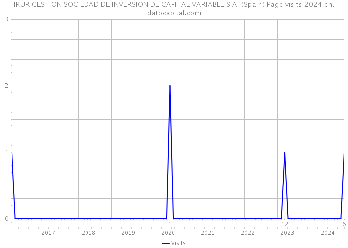 IRUR GESTION SOCIEDAD DE INVERSION DE CAPITAL VARIABLE S.A. (Spain) Page visits 2024 