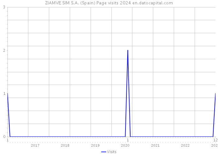 ZIAMVE SIM S.A. (Spain) Page visits 2024 