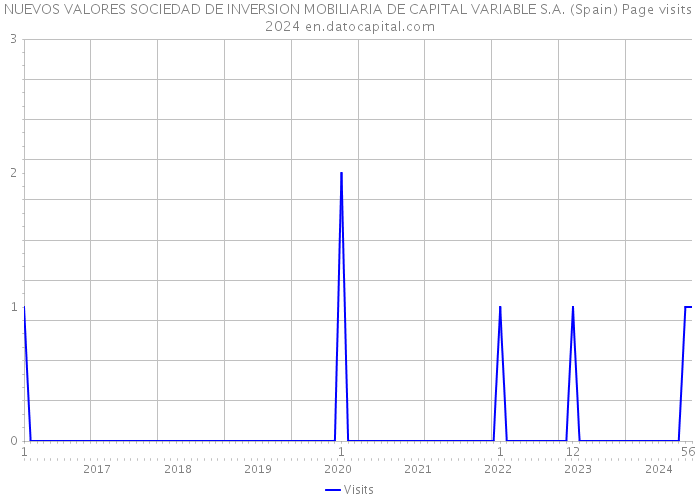 NUEVOS VALORES SOCIEDAD DE INVERSION MOBILIARIA DE CAPITAL VARIABLE S.A. (Spain) Page visits 2024 