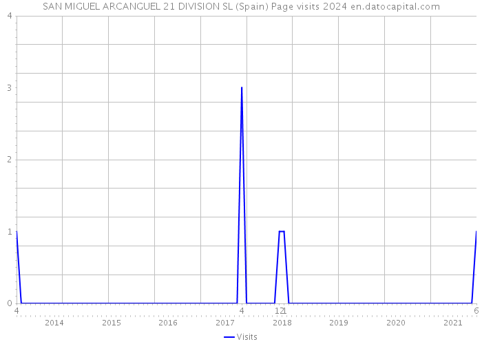 SAN MIGUEL ARCANGUEL 21 DIVISION SL (Spain) Page visits 2024 