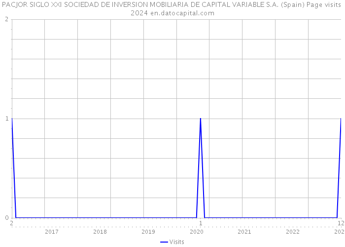 PACJOR SIGLO XXI SOCIEDAD DE INVERSION MOBILIARIA DE CAPITAL VARIABLE S.A. (Spain) Page visits 2024 