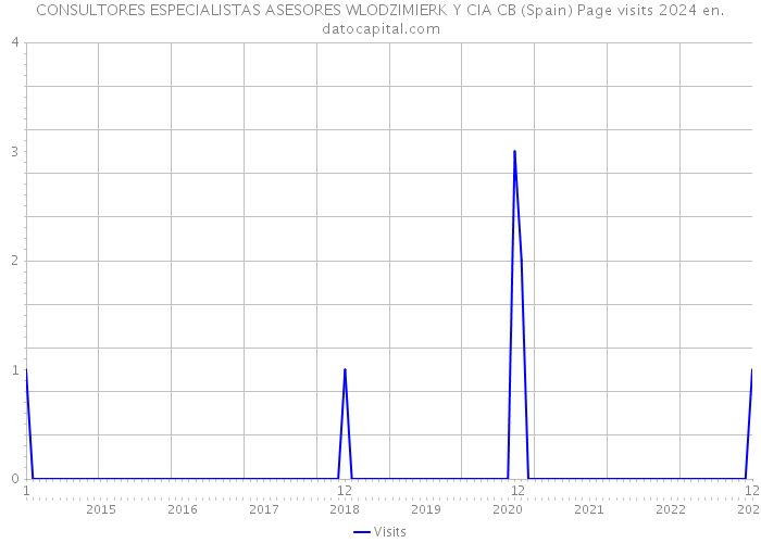 CONSULTORES ESPECIALISTAS ASESORES WLODZIMIERK Y CIA CB (Spain) Page visits 2024 