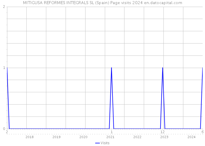 MITIGUSA REFORMES INTEGRALS SL (Spain) Page visits 2024 