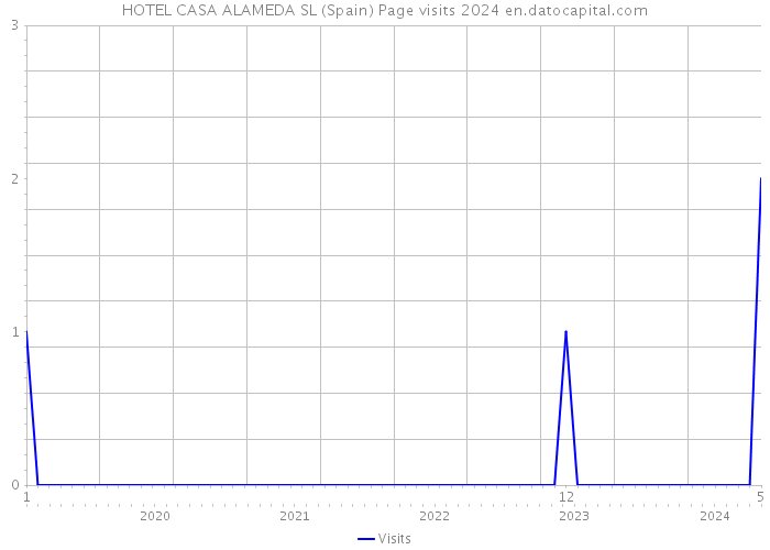 HOTEL CASA ALAMEDA SL (Spain) Page visits 2024 
