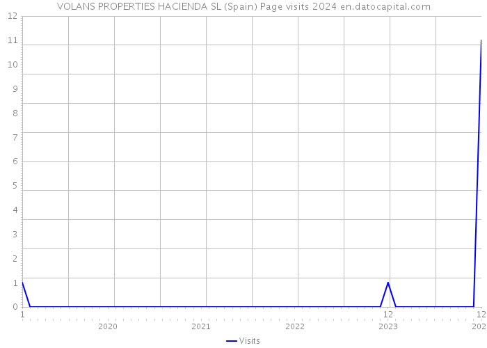 VOLANS PROPERTIES HACIENDA SL (Spain) Page visits 2024 