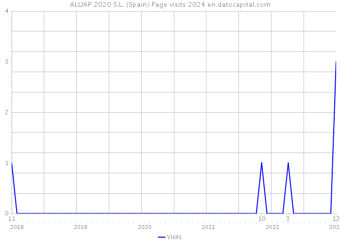 ALUAP 2020 S.L. (Spain) Page visits 2024 