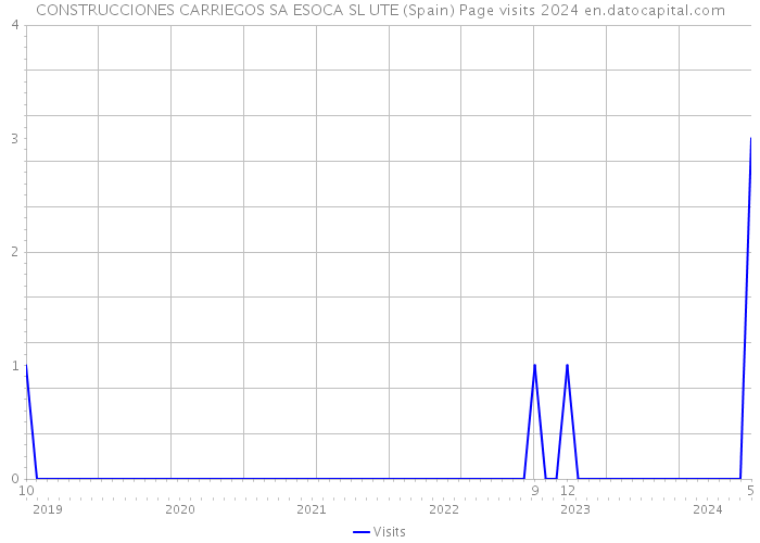 CONSTRUCCIONES CARRIEGOS SA ESOCA SL UTE (Spain) Page visits 2024 