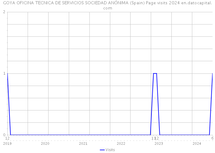 GOYA OFICINA TECNICA DE SERVICIOS SOCIEDAD ANÓNIMA (Spain) Page visits 2024 