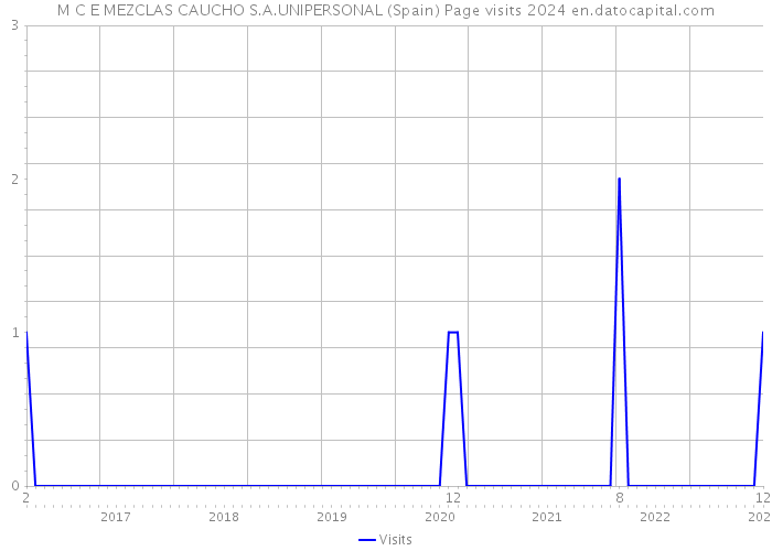 M C E MEZCLAS CAUCHO S.A.UNIPERSONAL (Spain) Page visits 2024 
