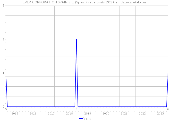 EVER CORPORATION SPAIN S.L. (Spain) Page visits 2024 