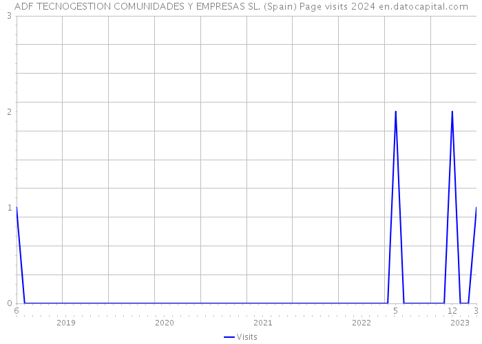 ADF TECNOGESTION COMUNIDADES Y EMPRESAS SL. (Spain) Page visits 2024 