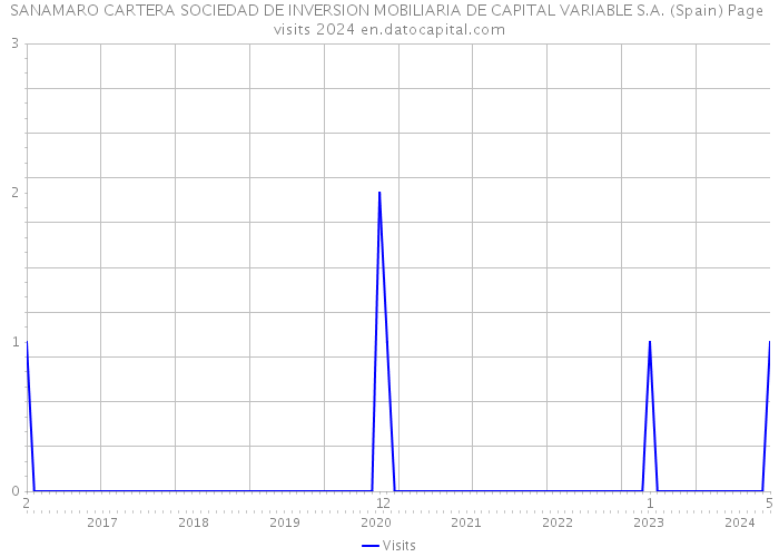 SANAMARO CARTERA SOCIEDAD DE INVERSION MOBILIARIA DE CAPITAL VARIABLE S.A. (Spain) Page visits 2024 