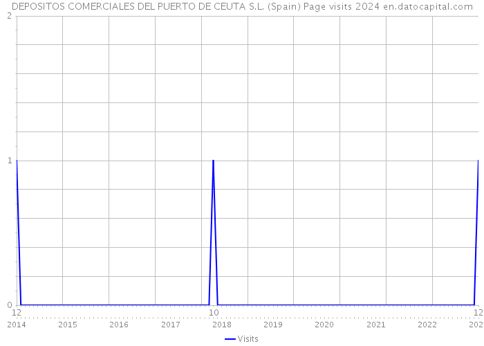 DEPOSITOS COMERCIALES DEL PUERTO DE CEUTA S.L. (Spain) Page visits 2024 
