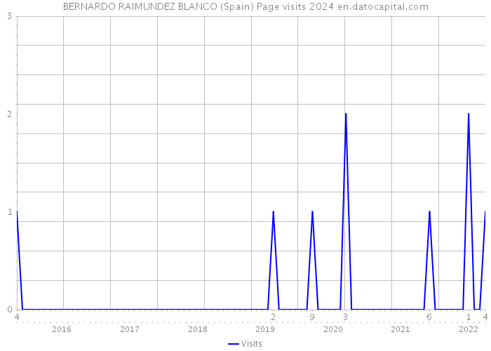 BERNARDO RAIMUNDEZ BLANCO (Spain) Page visits 2024 