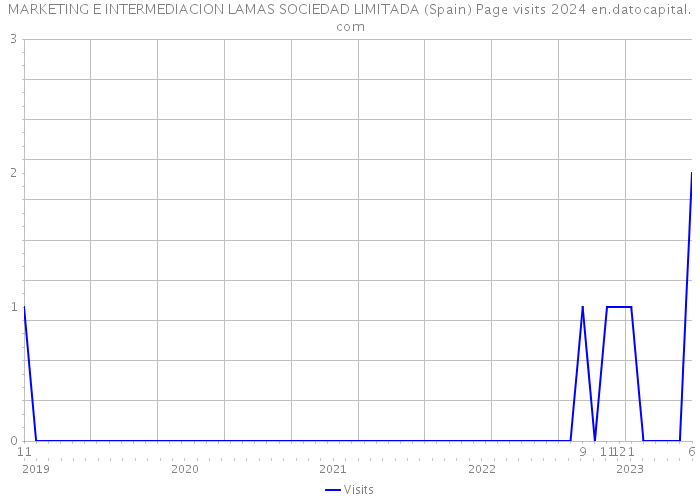 MARKETING E INTERMEDIACION LAMAS SOCIEDAD LIMITADA (Spain) Page visits 2024 