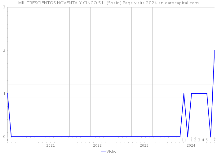 MIL TRESCIENTOS NOVENTA Y CINCO S.L. (Spain) Page visits 2024 