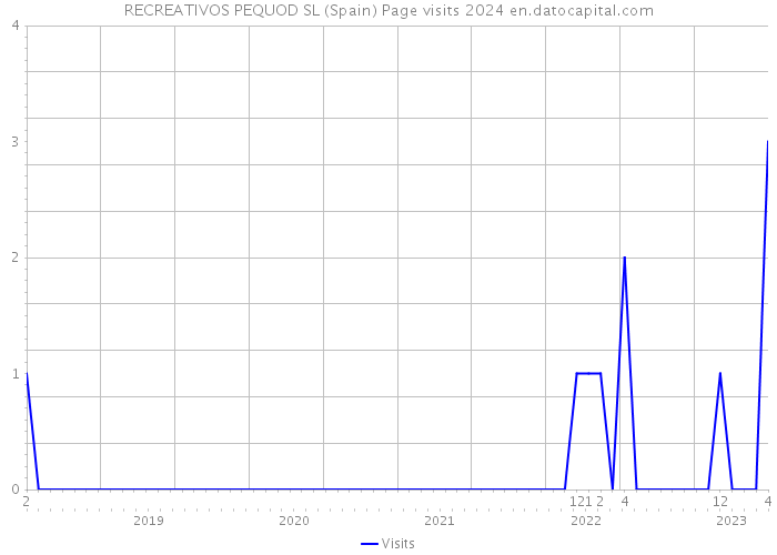 RECREATIVOS PEQUOD SL (Spain) Page visits 2024 