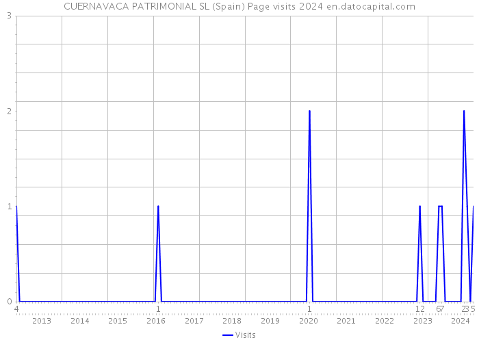 CUERNAVACA PATRIMONIAL SL (Spain) Page visits 2024 