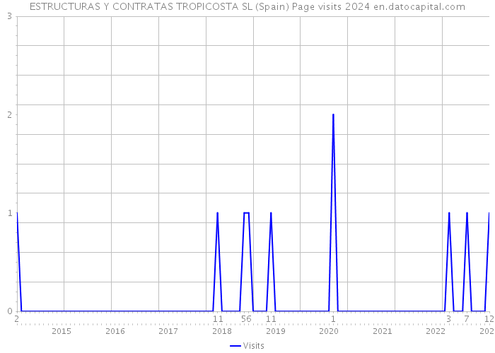 ESTRUCTURAS Y CONTRATAS TROPICOSTA SL (Spain) Page visits 2024 