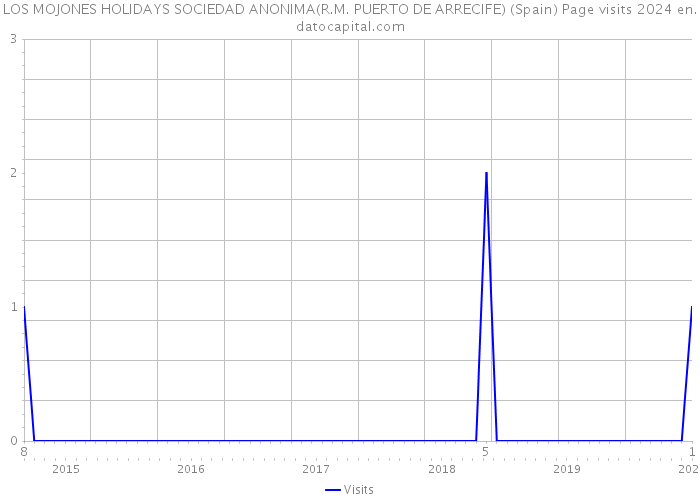 LOS MOJONES HOLIDAYS SOCIEDAD ANONIMA(R.M. PUERTO DE ARRECIFE) (Spain) Page visits 2024 