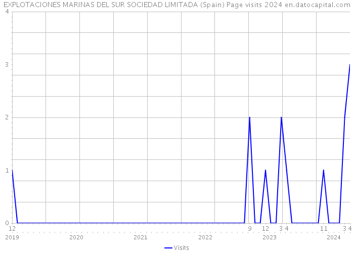 EXPLOTACIONES MARINAS DEL SUR SOCIEDAD LIMITADA (Spain) Page visits 2024 