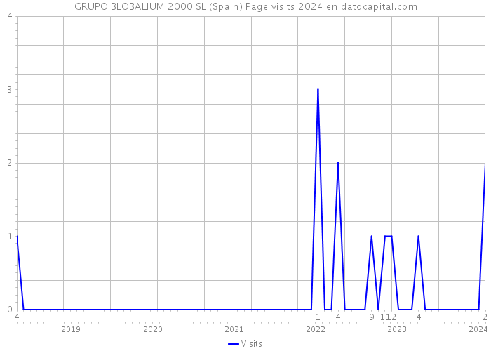 GRUPO BLOBALIUM 2000 SL (Spain) Page visits 2024 