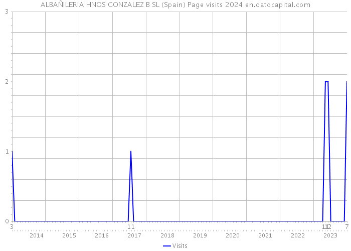 ALBAÑILERIA HNOS GONZALEZ B SL (Spain) Page visits 2024 