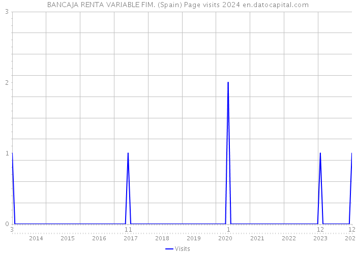 BANCAJA RENTA VARIABLE FIM. (Spain) Page visits 2024 