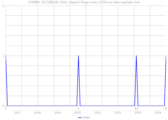 GOHER, SOCIEDAD CIVIL (Spain) Page visits 2024 