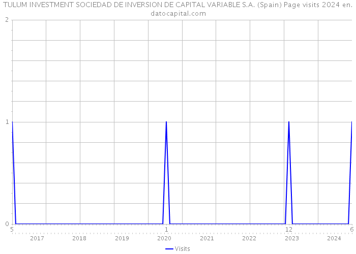 TULUM INVESTMENT SOCIEDAD DE INVERSION DE CAPITAL VARIABLE S.A. (Spain) Page visits 2024 