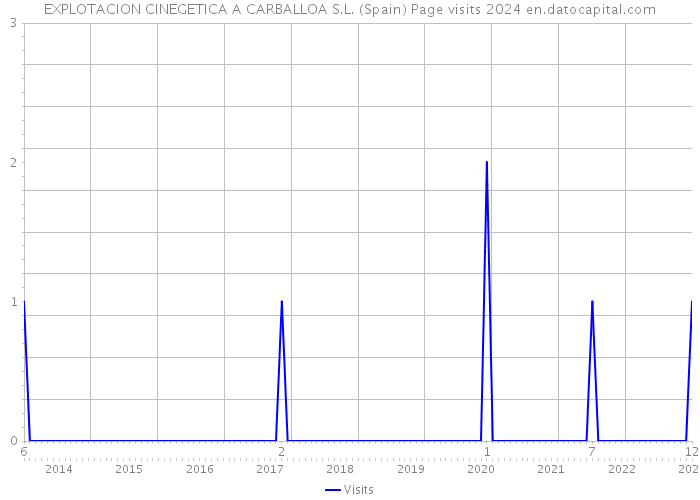 EXPLOTACION CINEGETICA A CARBALLOA S.L. (Spain) Page visits 2024 