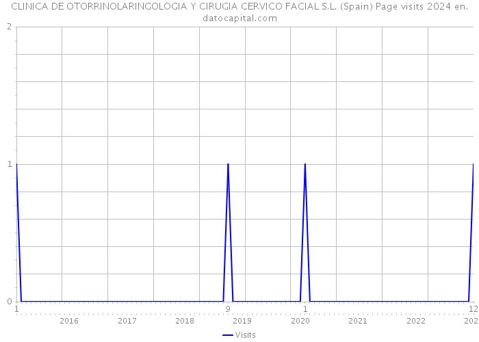 CLINICA DE OTORRINOLARINGOLOGIA Y CIRUGIA CERVICO FACIAL S.L. (Spain) Page visits 2024 