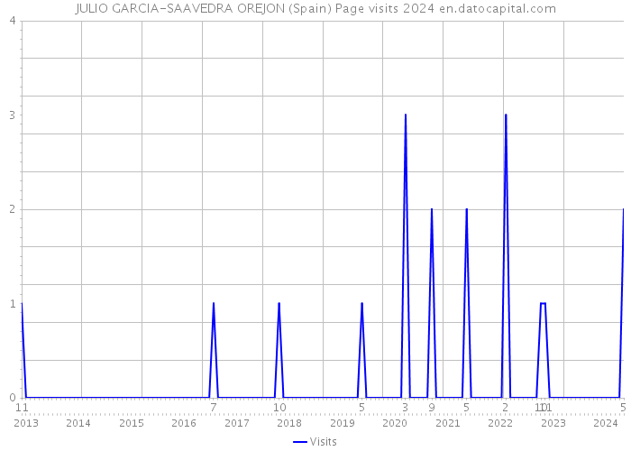 JULIO GARCIA-SAAVEDRA OREJON (Spain) Page visits 2024 