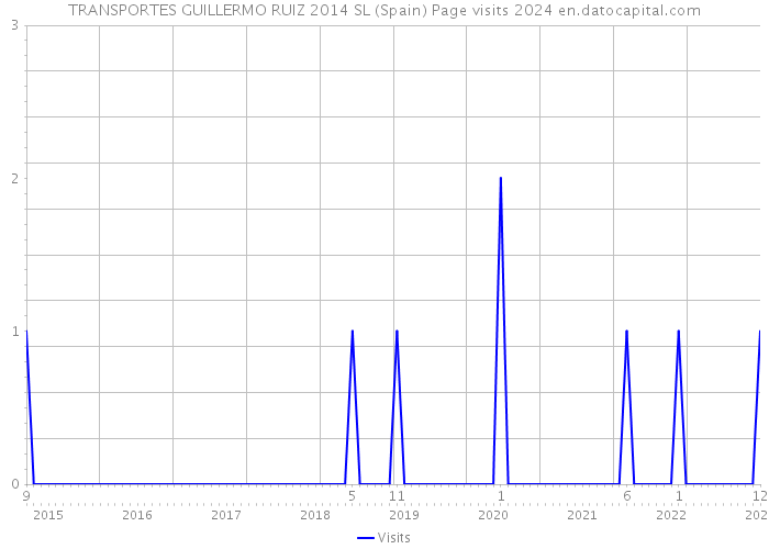 TRANSPORTES GUILLERMO RUIZ 2014 SL (Spain) Page visits 2024 