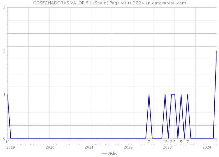 COSECHADORAS VALOR S.L (Spain) Page visits 2024 