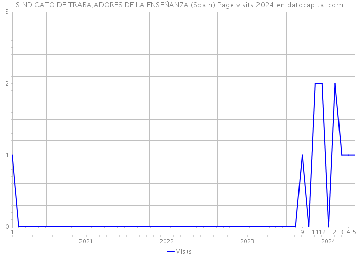 SINDICATO DE TRABAJADORES DE LA ENSEÑANZA (Spain) Page visits 2024 