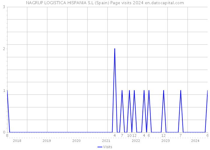 NAGRUP LOGISTICA HISPANIA S.L (Spain) Page visits 2024 