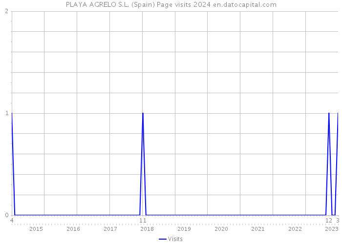 PLAYA AGRELO S.L. (Spain) Page visits 2024 