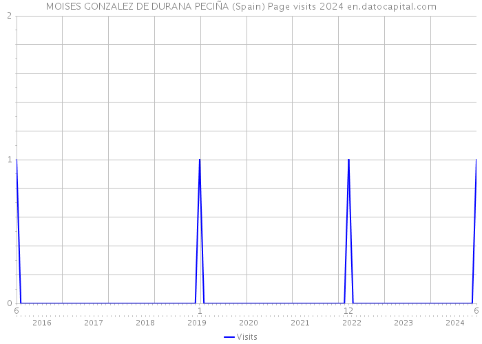 MOISES GONZALEZ DE DURANA PECIÑA (Spain) Page visits 2024 