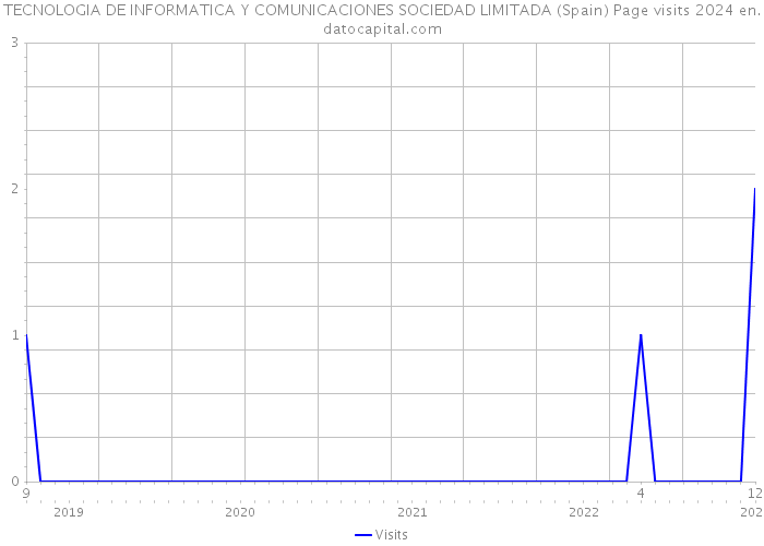 TECNOLOGIA DE INFORMATICA Y COMUNICACIONES SOCIEDAD LIMITADA (Spain) Page visits 2024 