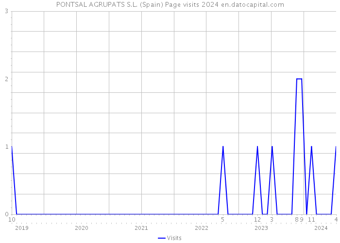 PONTSAL AGRUPATS S.L. (Spain) Page visits 2024 