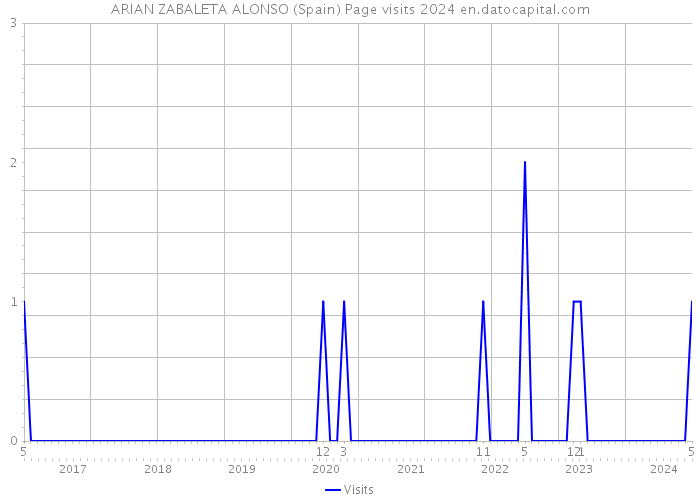 ARIAN ZABALETA ALONSO (Spain) Page visits 2024 