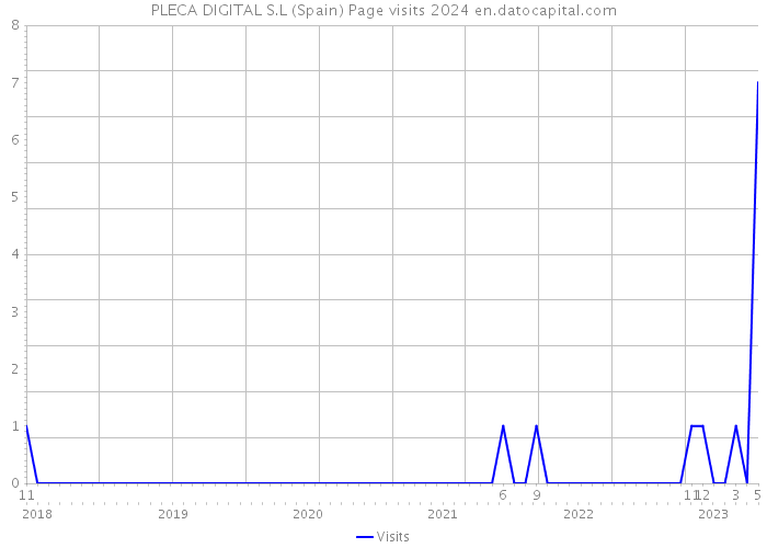 PLECA DIGITAL S.L (Spain) Page visits 2024 