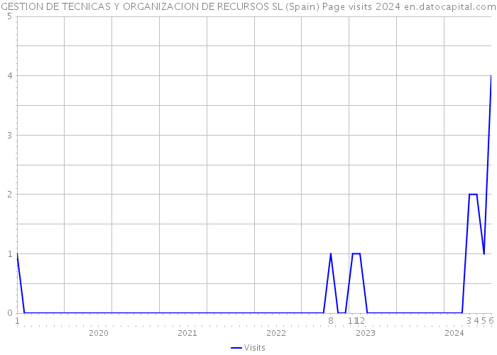 GESTION DE TECNICAS Y ORGANIZACION DE RECURSOS SL (Spain) Page visits 2024 