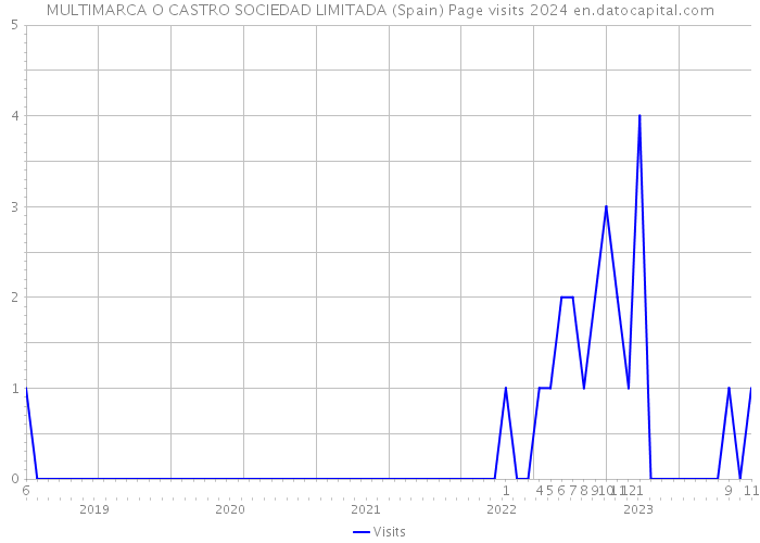 MULTIMARCA O CASTRO SOCIEDAD LIMITADA (Spain) Page visits 2024 
