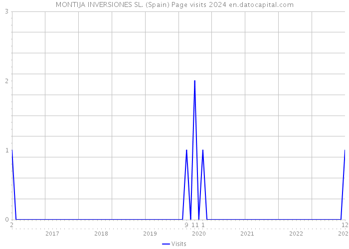 MONTIJA INVERSIONES SL. (Spain) Page visits 2024 