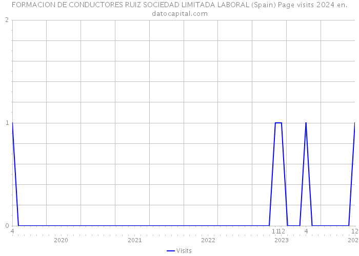 FORMACION DE CONDUCTORES RUIZ SOCIEDAD LIMITADA LABORAL (Spain) Page visits 2024 