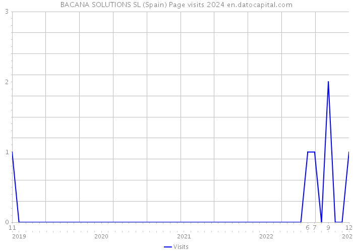 BACANA SOLUTIONS SL (Spain) Page visits 2024 