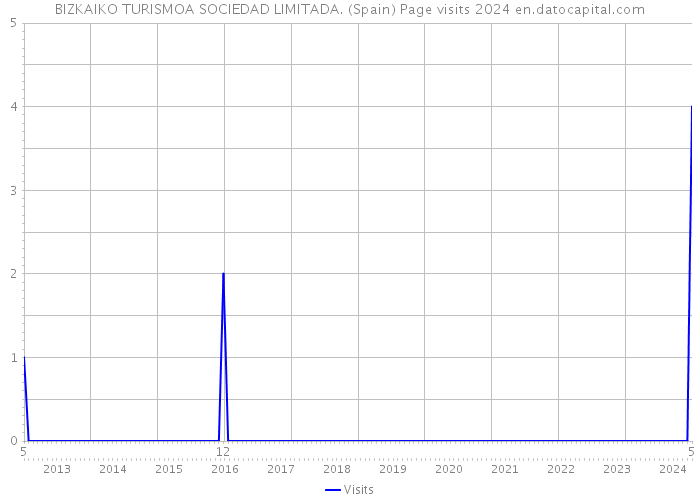 BIZKAIKO TURISMOA SOCIEDAD LIMITADA. (Spain) Page visits 2024 